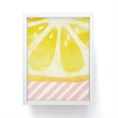 Orara Studio Lemon Fruit Painting Framed Mini Art Print