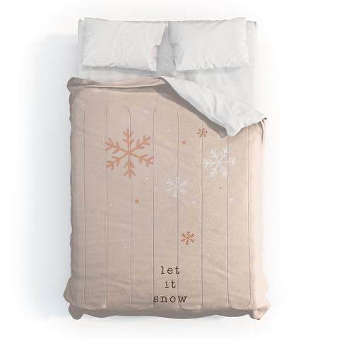 Orara Studio Let It Snow Quote Comforter
