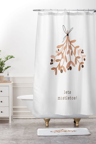 Orara Studio Lets Mistletoe Shower Curtain And Mat