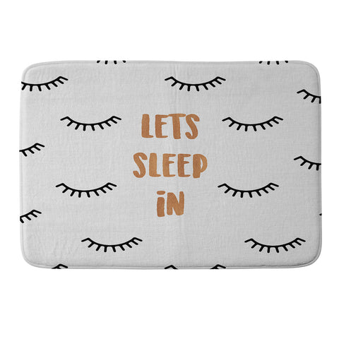 Orara Studio Lets Sleep In Bedroom Quote Memory Foam Bath Mat