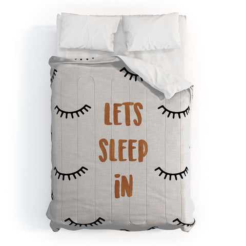 Orara Studio Lets Sleep In Bedroom Quote Comforter
