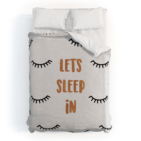Orara Studio Lets Sleep In Bedroom Quote Duvet Cover