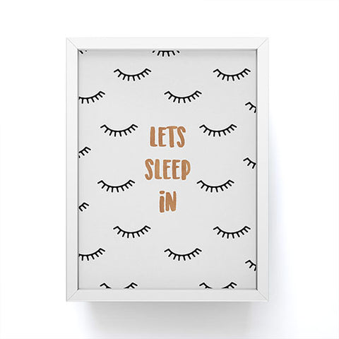 Orara Studio Lets Sleep In Bedroom Quote Framed Mini Art Print