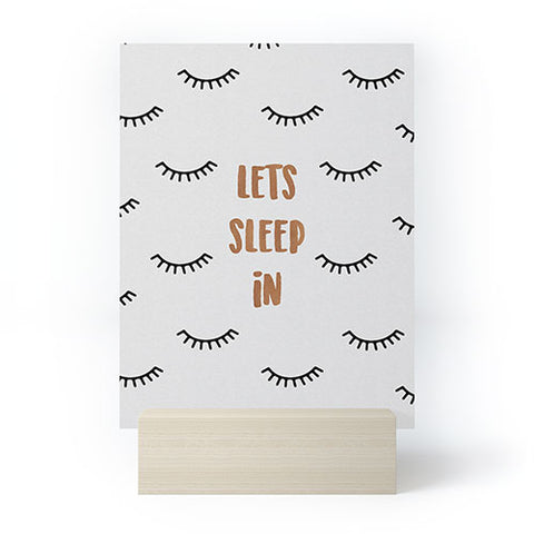 Orara Studio Lets Sleep In Bedroom Quote Mini Art Print