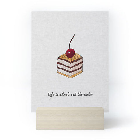 Orara Studio Life Is Short Eat The Cake Mini Art Print