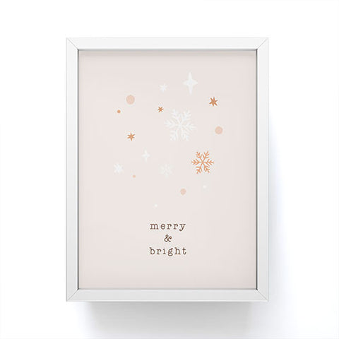 Orara Studio Merry And Bright Quote Framed Mini Art Print