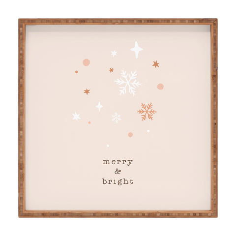 Orara Studio Merry And Bright Quote Square Tray