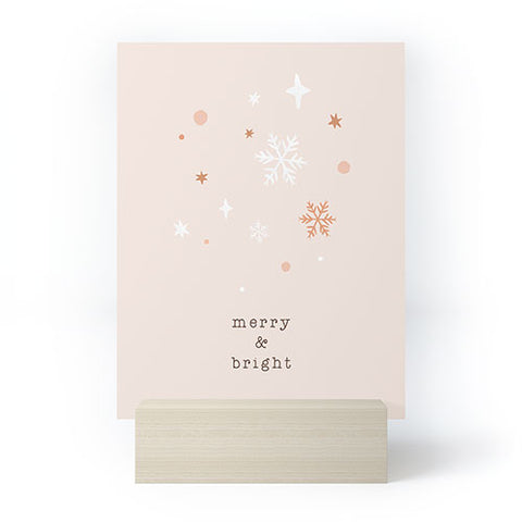 Orara Studio Merry And Bright Quote Mini Art Print