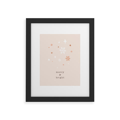 Orara Studio Merry And Bright Quote Framed Art Print