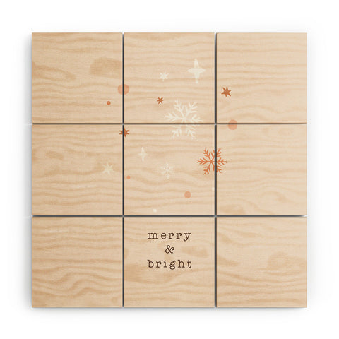 Orara Studio Merry And Bright Quote Wood Wall Mural
