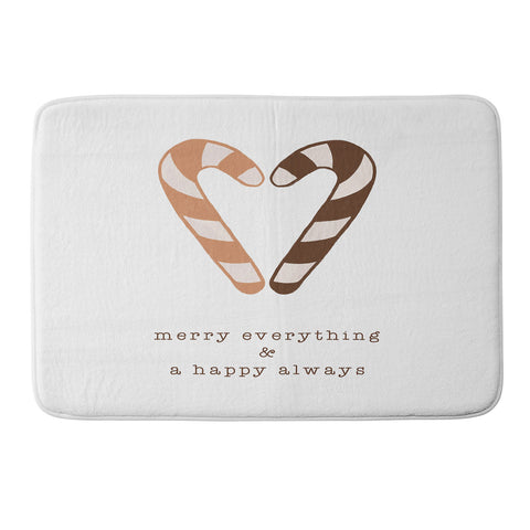 Orara Studio Merry Everything Typography Memory Foam Bath Mat