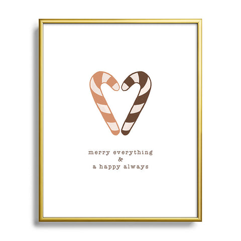 Orara Studio Merry Everything Typography Metal Framed Art Print