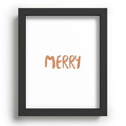 Orara Studio Merry Seasonal Typography Recessed Framing Rectangle