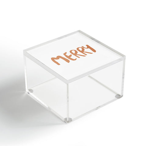 Orara Studio Merry Seasonal Typography Acrylic Box