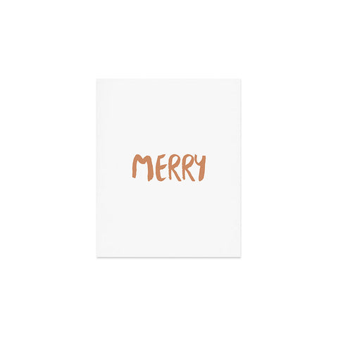 Orara Studio Merry Seasonal Typography Art Print