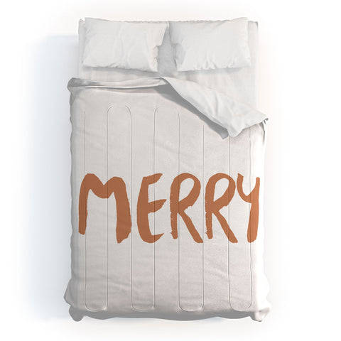 Orara Studio Merry Seasonal Typography Comforter