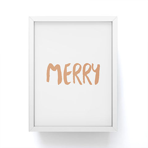 Orara Studio Merry Seasonal Typography Framed Mini Art Print