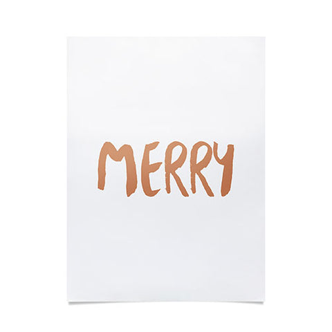 Orara Studio Merry Seasonal Typography Poster