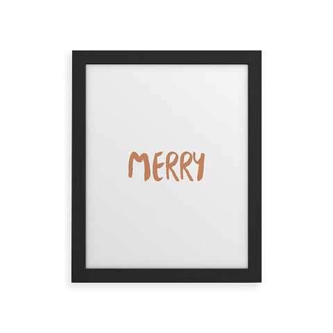 Orara Studio Merry Seasonal Typography Framed Art Print
