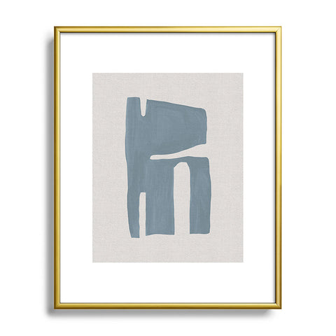 Orara Studio Mid Century Blue II Metal Framed Art Print
