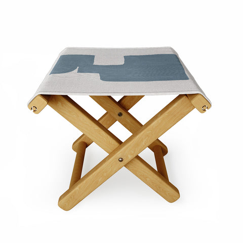 Orara Studio Mid Century Blue III Folding Stool