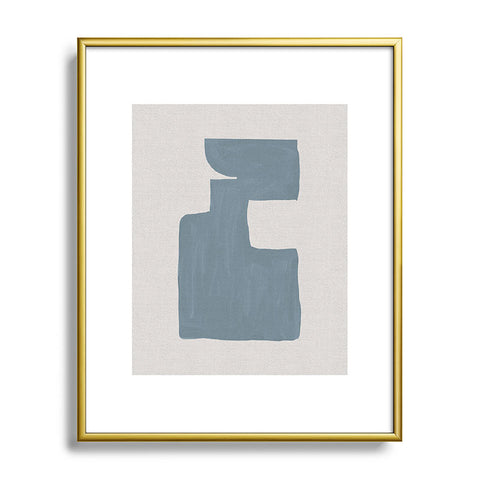 Orara Studio Mid Century Blue III Metal Framed Art Print