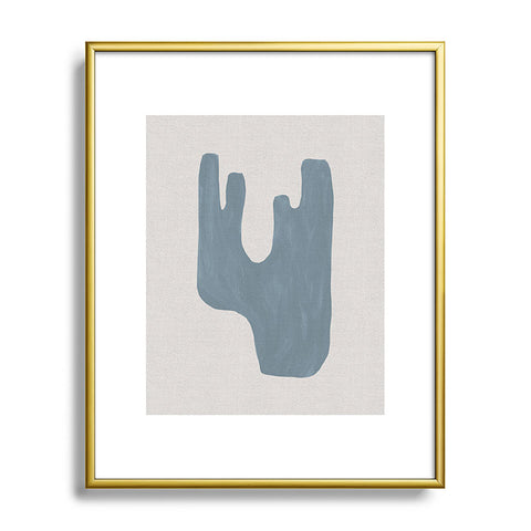 Orara Studio Mid Century Blue IV Metal Framed Art Print