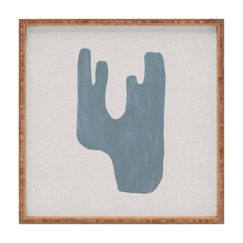 Orara Studio Mid Century Blue IV Square Tray