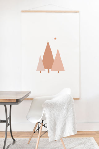 Orara Studio Minimal Trees Art Print And Hanger