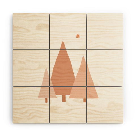 Orara Studio Minimal Trees Wood Wall Mural