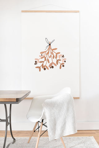 Orara Studio Mistletoe Illustration Art Print And Hanger
