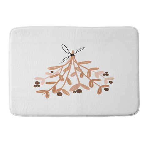 Orara Studio Mistletoe Illustration Memory Foam Bath Mat