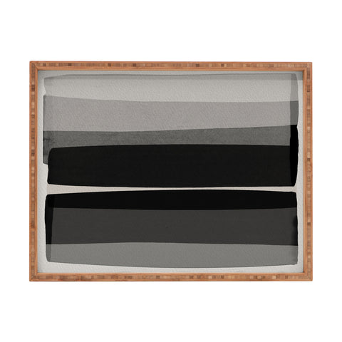 Orara Studio Modern Black and White Rectangular Tray