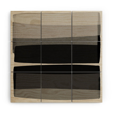 Orara Studio Modern Black and White Wood Wall Mural