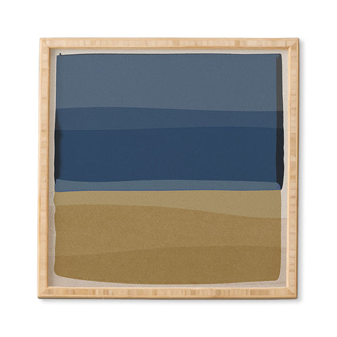 Orara Studio Modern Blue and Brown Framed Wall Art