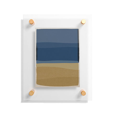Orara Studio Modern Blue and Brown Floating Acrylic Print
