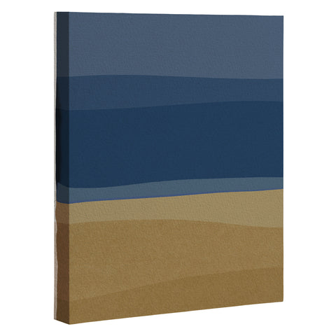 Orara Studio Modern Blue and Brown Art Canvas