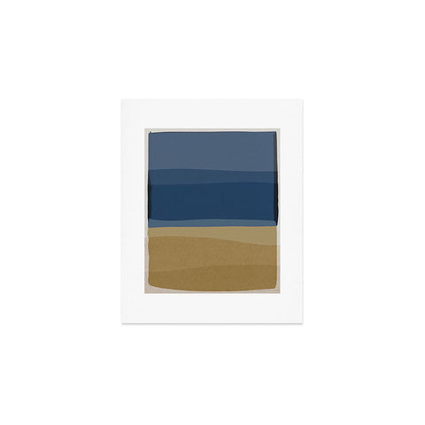 Orara Studio Modern Blue and Brown Art Print