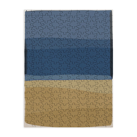 Orara Studio Modern Blue and Brown Puzzle
