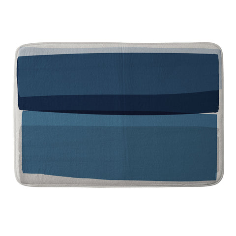 Orara Studio Modern Blue Memory Foam Bath Mat