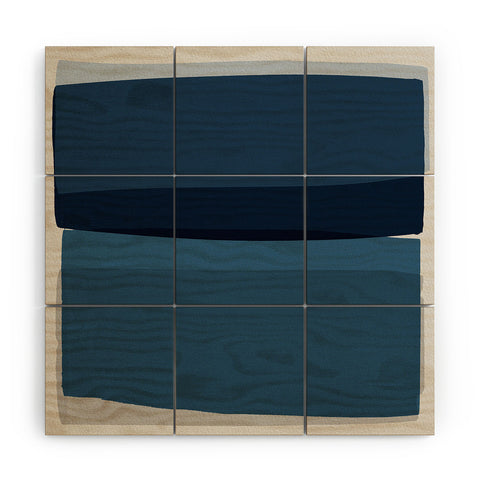 Orara Studio Modern Blue Wood Wall Mural