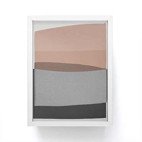 Orara Studio Modern Grey And Pink Framed Mini Art Print