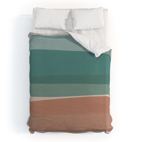 Orara Studio Modern Turquoise and Pink Duvet Cover