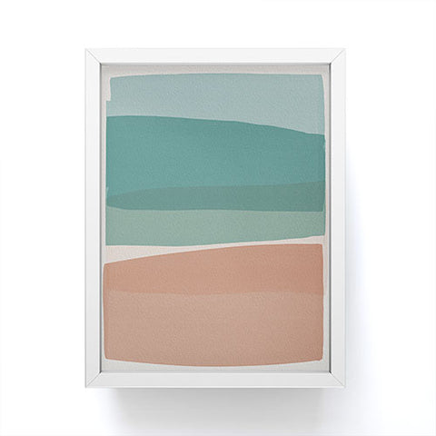 Orara Studio Modern Turquoise and Pink Framed Mini Art Print