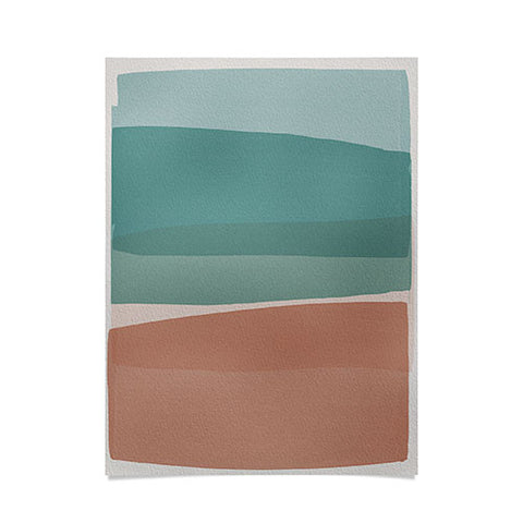 Orara Studio Modern Turquoise and Pink Poster