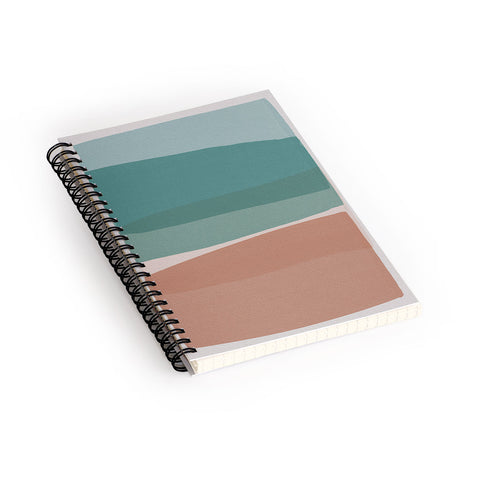 Orara Studio Modern Turquoise and Pink Spiral Notebook