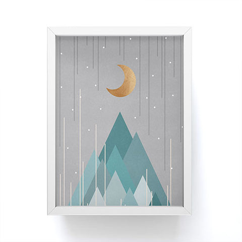 Orara Studio Moon And Mountains Framed Mini Art Print