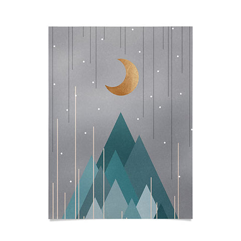 Orara Studio Moon And Mountains Poster
