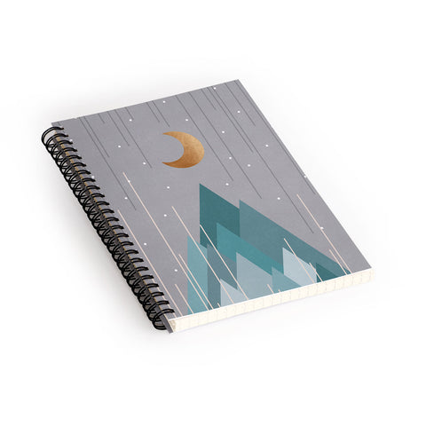 Orara Studio Moon And Mountains Spiral Notebook