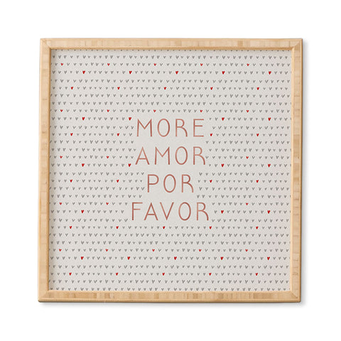 Orara Studio More Amor Quote Rose Gold Framed Wall Art